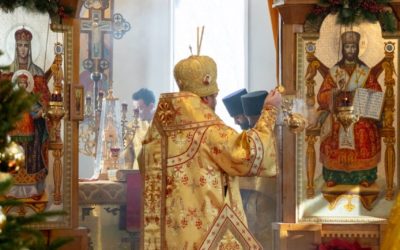 Архипастырь совершил Литургию и освящение новосооружённой часовни в Патриаршем имении в Пайн-Буш 