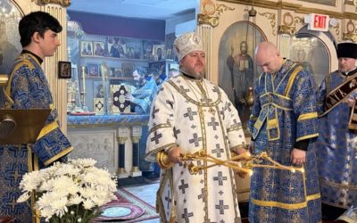 Архиерейская Литургия в Никольском храме г. Байон в Нью-Джерси